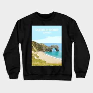 Dorset Durdle Door. Travel location poster Crewneck Sweatshirt